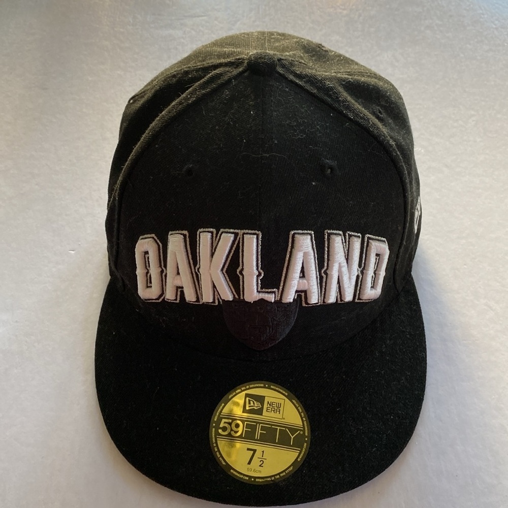 59FIFTY Oakland Raiders Fitted 7.5 Black Cap NWT